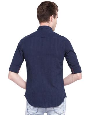 blue cotton casual shirt - 15930559 - Standard Image - 3