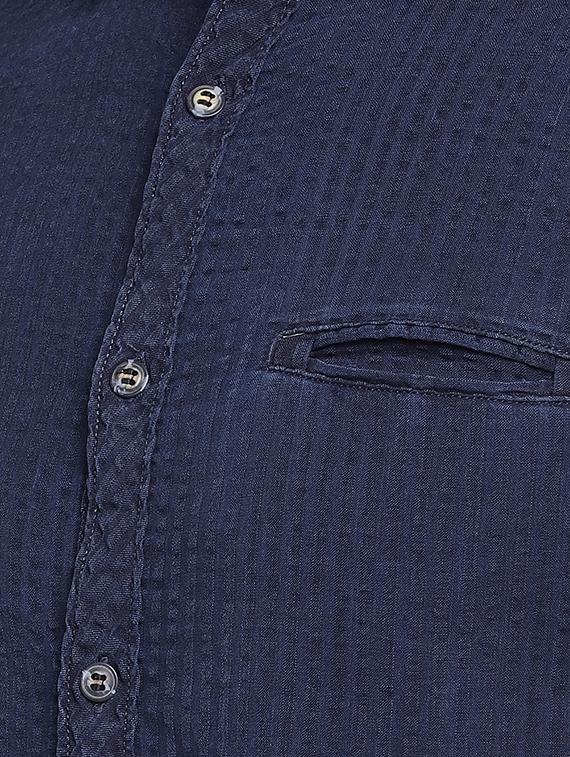 blue cotton casual shirt - 15930559 - Zoom Image - 5