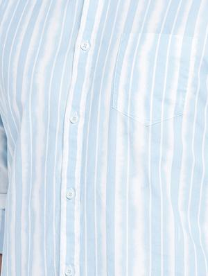 blue striped casual shirt - 15930572 - Standard Image - 5