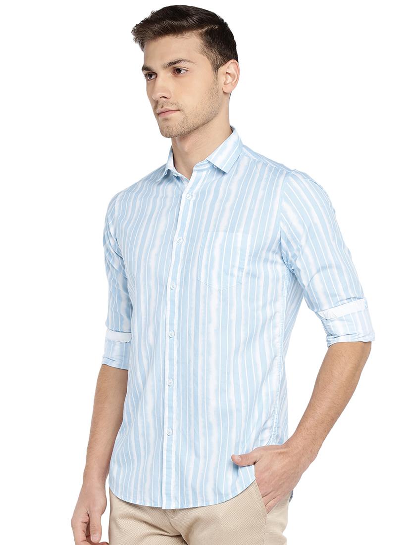 blue striped casual shirt - 15930572 - Zoom Image - 2