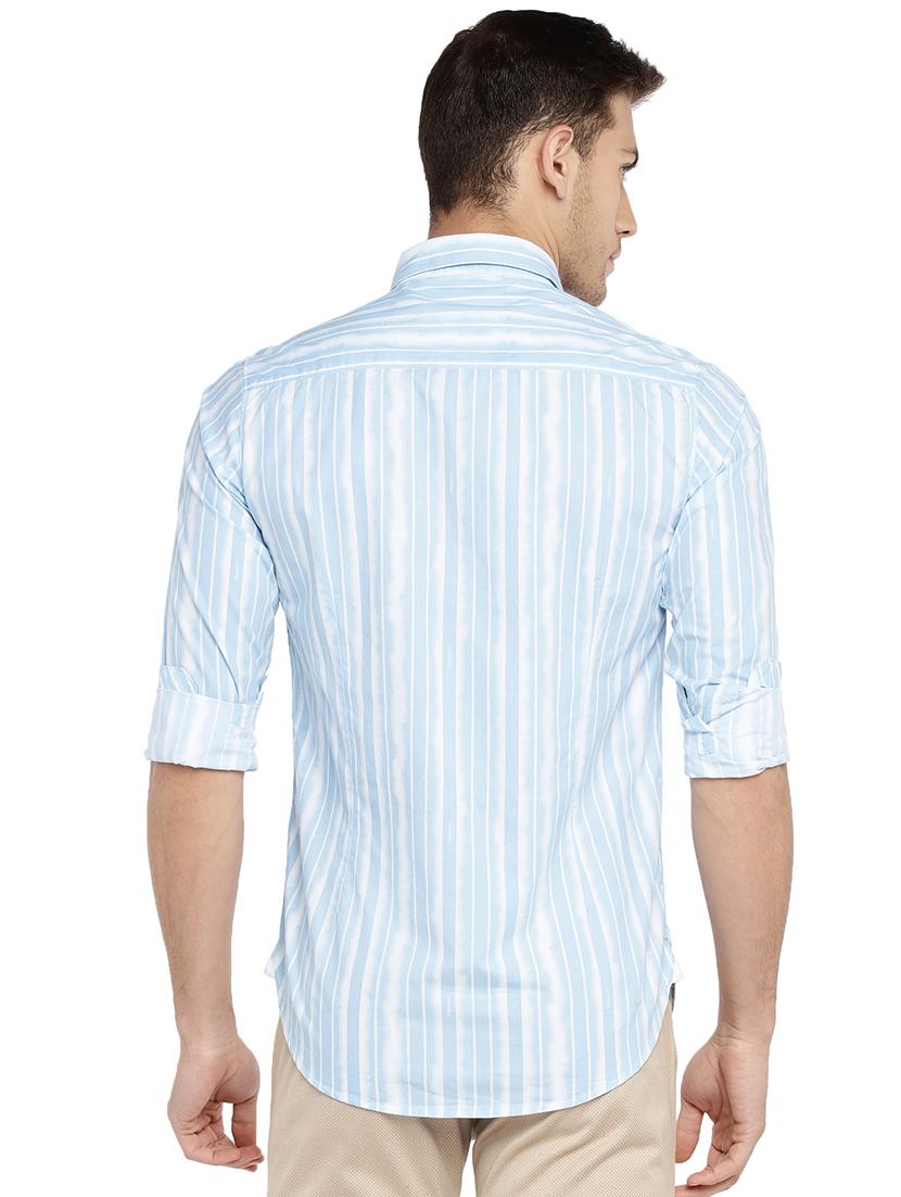 blue striped casual shirt - 15930572 - Zoom Image - 3