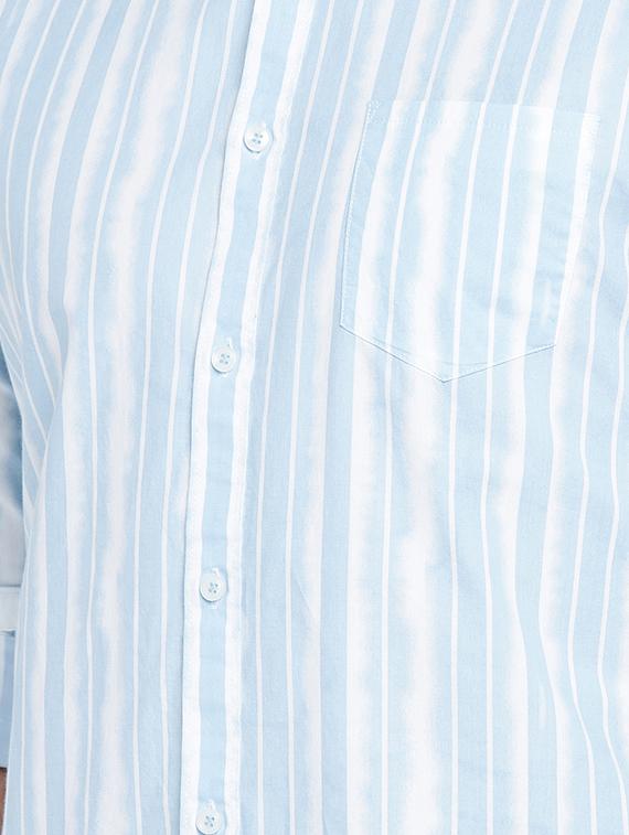 blue striped casual shirt - 15930572 - Zoom Image - 5