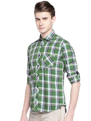 green checkered casual shirt - 15930589 - Standard Image - 2
