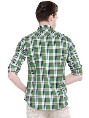 green checkered casual shirt - 15930589 - Standard Image - 3