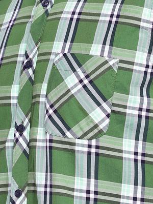 green checkered casual shirt - 15930589 - Standard Image - 5