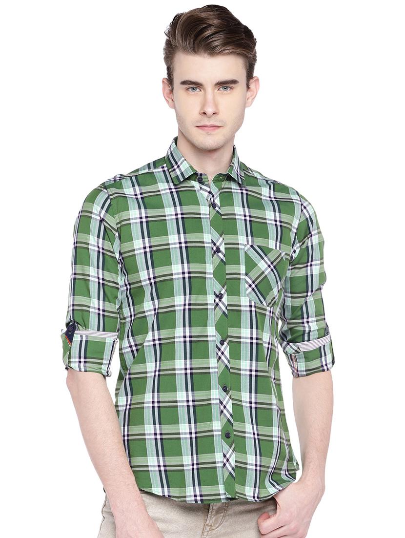 green checkered casual shirt - 15930589 - Zoom Image - 1