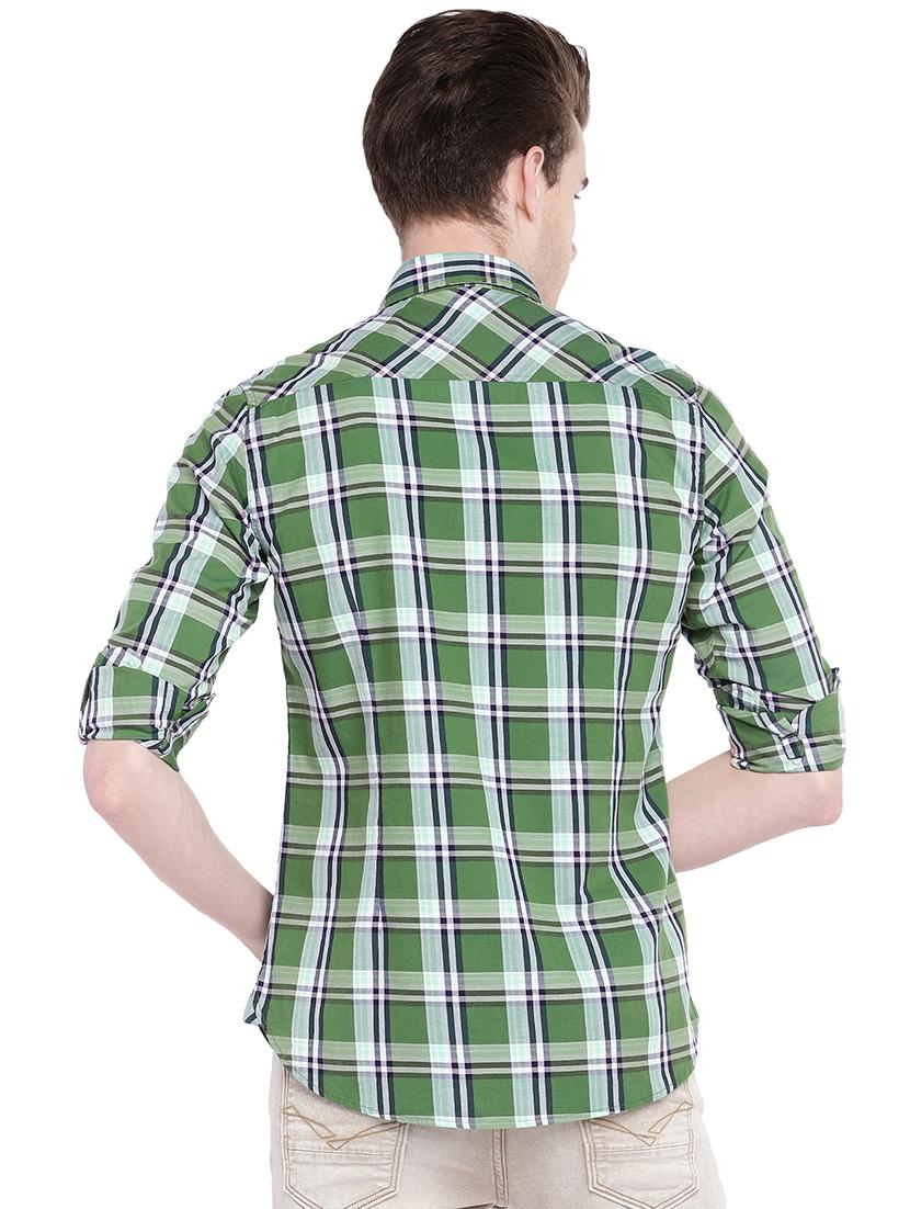 green checkered casual shirt - 15930589 - Zoom Image - 3
