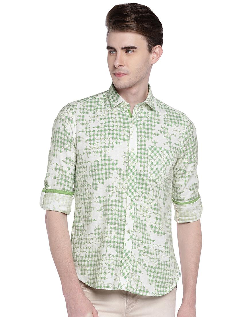 green floral printed casual shirt - 15930597 - Zoom Image - 1