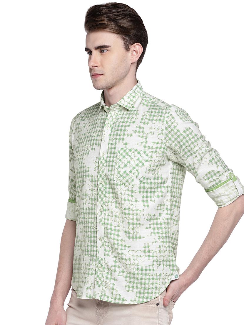 green floral printed casual shirt - 15930597 - Zoom Image - 2