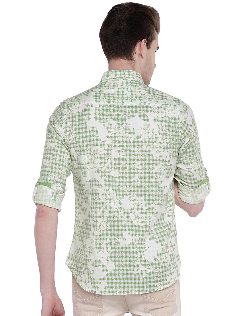 green floral printed casual shirt - 15930597 - Zoom Image - 3
