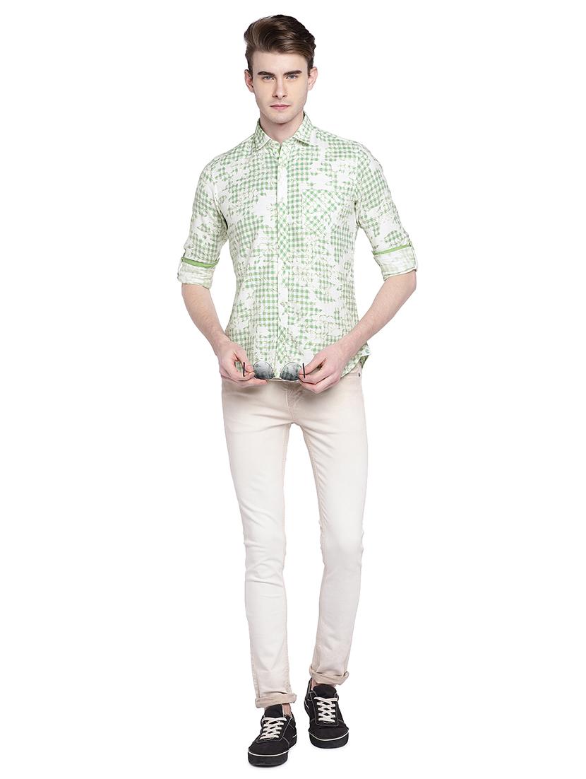 green floral printed casual shirt - 15930597 - Zoom Image - 4