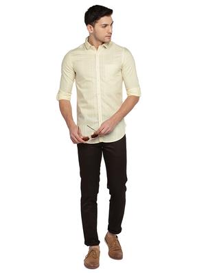 beige checkered casual shirt - 15930648 - Standard Image - 4