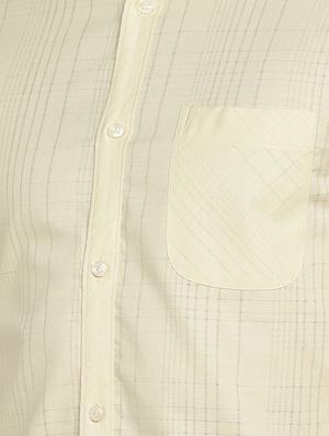 beige checkered casual shirt - 15930648 - Standard Image - 5