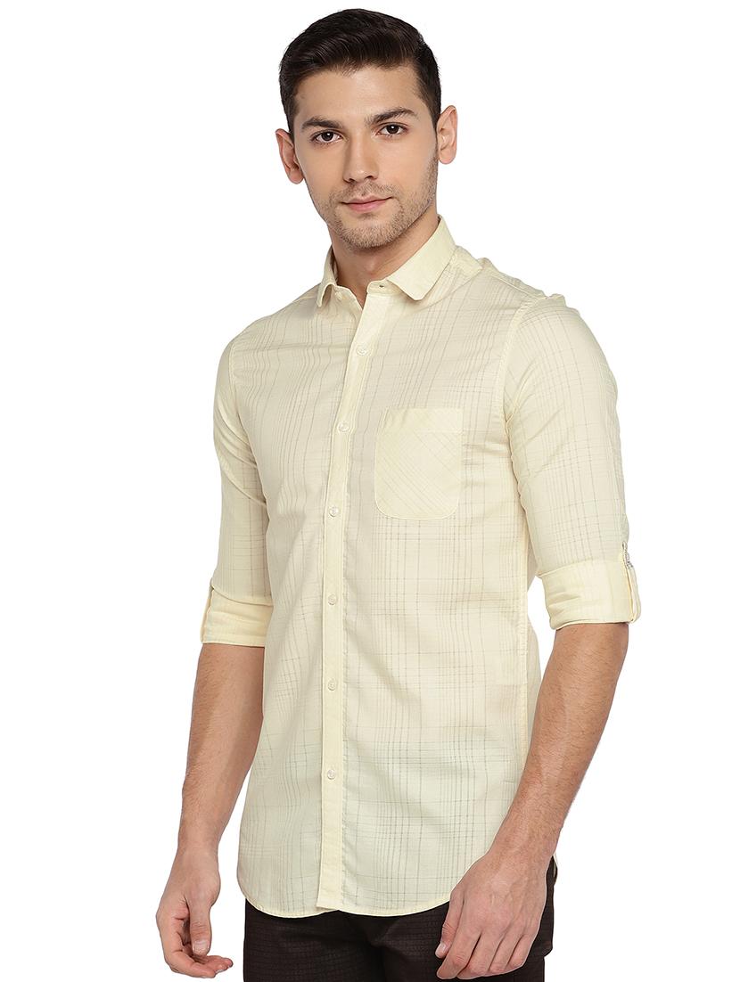 beige checkered casual shirt - 15930648 - Zoom Image - 2
