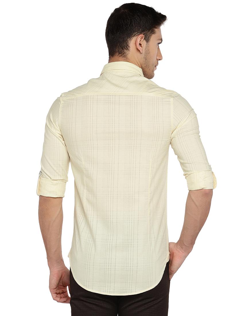 beige checkered casual shirt - 15930648 - Zoom Image - 3