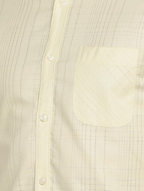 beige checkered casual shirt - 15930648 - Zoom Image - 5