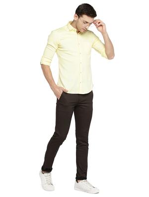 yellow cotton casual shirt - 15930649 - Standard Image - 4