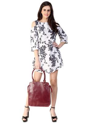 cold shoulder floral a-line dress - 15930807 - Standard Image - 4