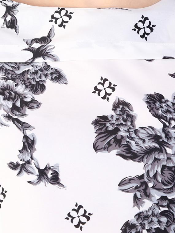 cold shoulder floral a-line dress - 15930807 - Zoom Image - 5