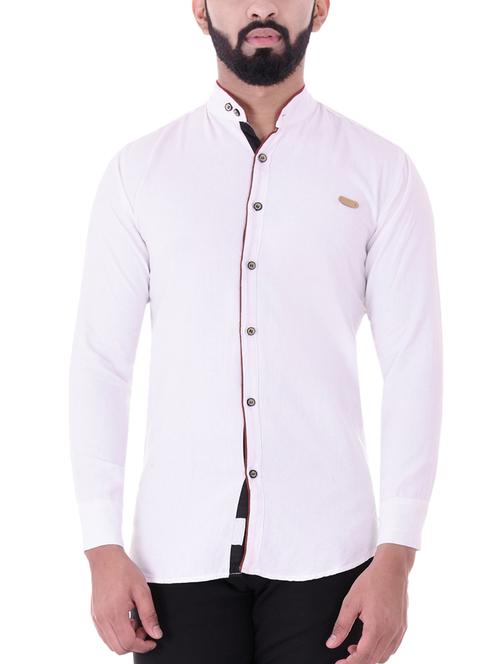 white cotton casual shirt - 15930847 - Standard Image - 1