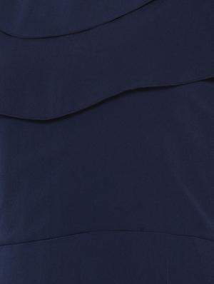 layered bertha collared a-line dress - 15931041 - Standard Image - 4