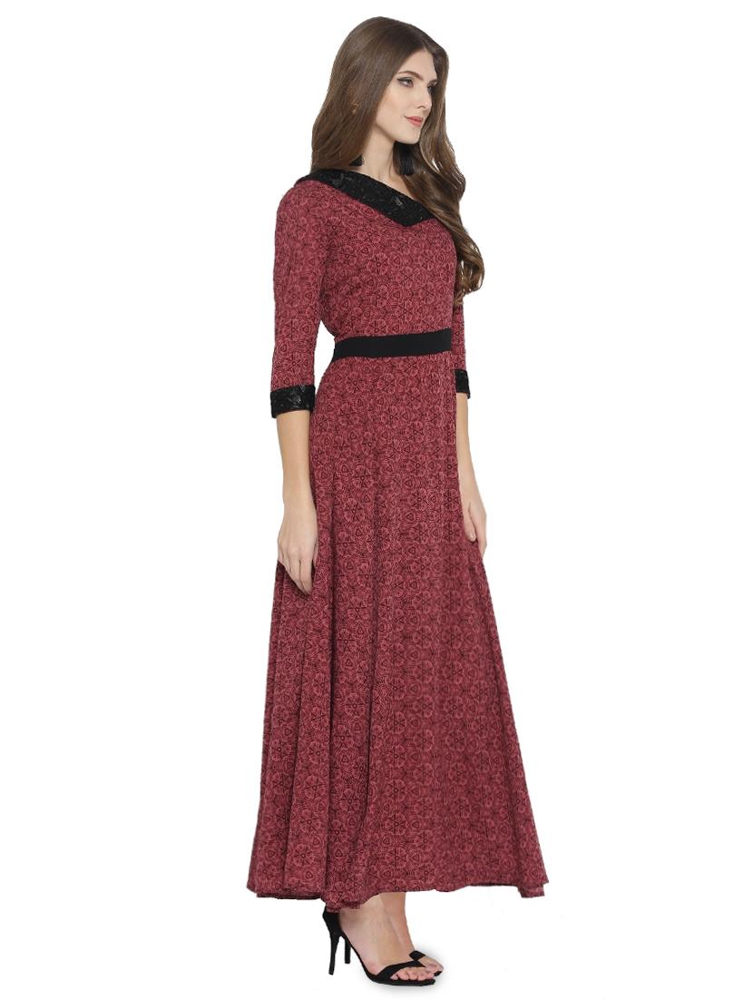 button detail sequined maxi dress - 15931046 - Zoom Image - 2