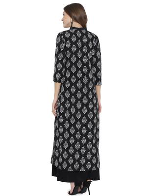 block print layered maxi dress - 15931052 - Standard Image - 3