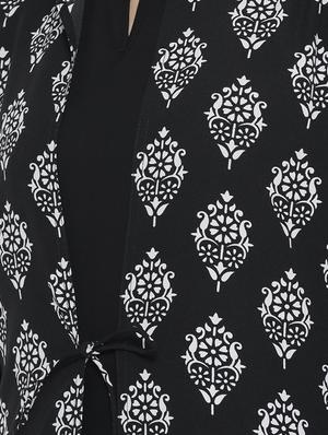 block print layered maxi dress - 15931052 - Standard Image - 4