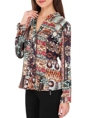 mandarin neck tribal print top - 15931454 - Standard Image - 2