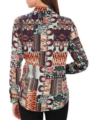 mandarin neck tribal print top - 15931454 - Standard Image - 3