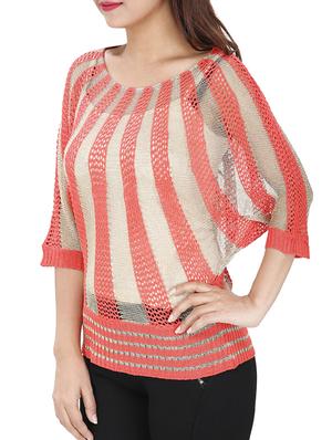 bat wing sleeved crochet top - 15931463 - Standard Image - 2