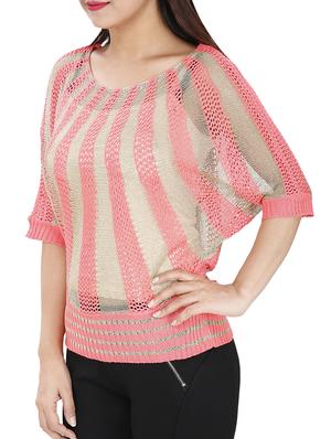 bat wing sleeved crochet top - 15931464 - Standard Image - 2