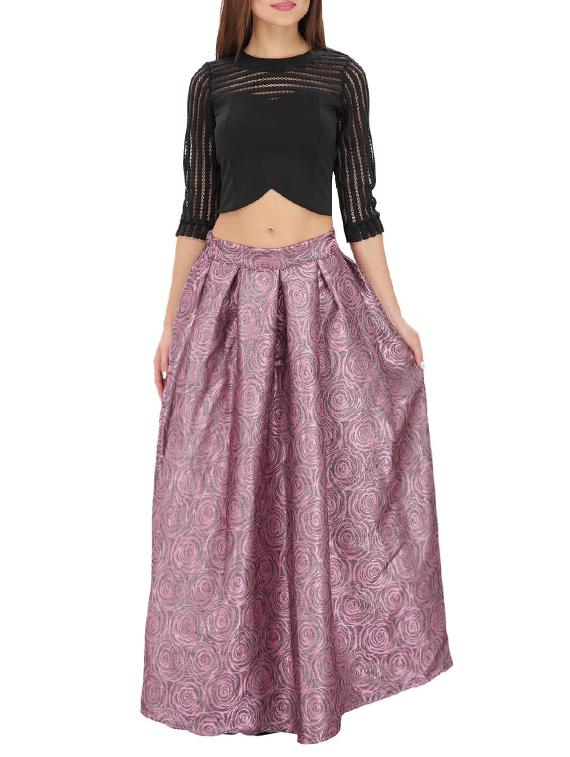 floral pleated skirt - 15931534 - Zoom Image - 3