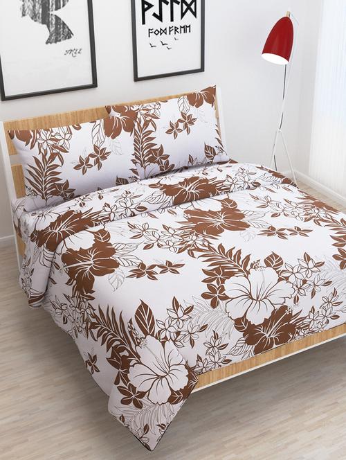 multicolor premium double bedsheet with 2 pillow covers - 15931554 - Standard Image - 1