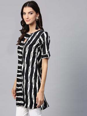 roll up sleeved button up tunic - 15931809 - Standard Image - 2