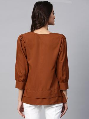 button detail round neck tunic - 15931811 - Standard Image - 3