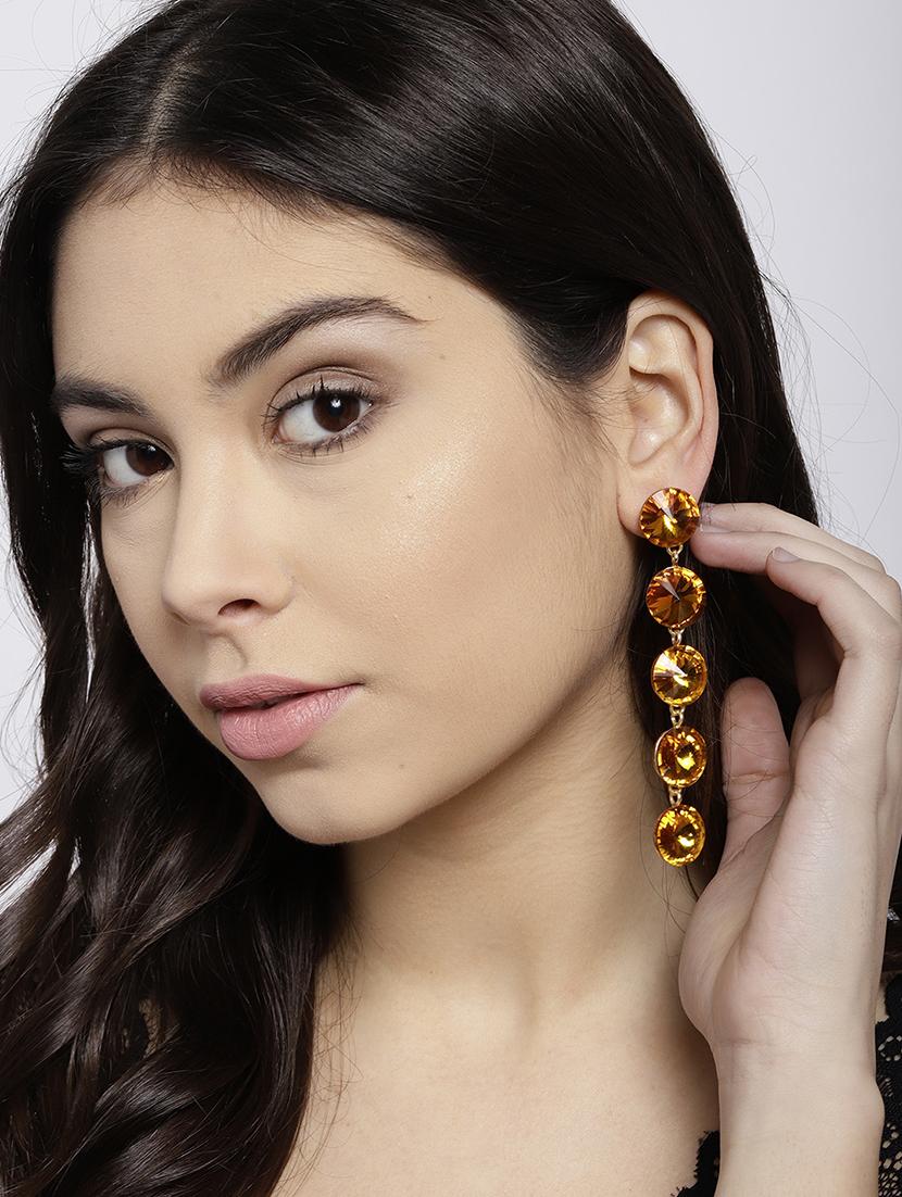 yellow drop earring - 15931977 - Zoom Image - 3