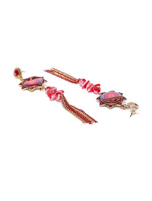 red brass drop earring - 15931990 - Standard Image - 2