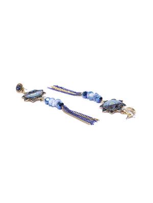 blue brass drop earring - 15931991 - Standard Image - 2