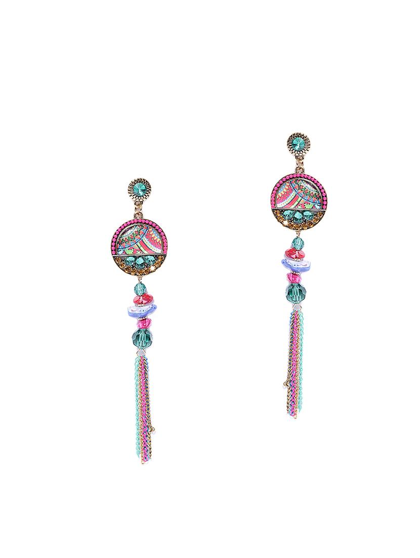 pink brass drop earring - 15931995 - Zoom Image - 1