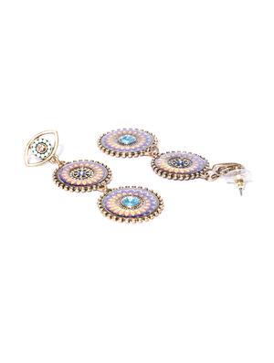 purple brass drop earring - 15931998 - Standard Image - 2