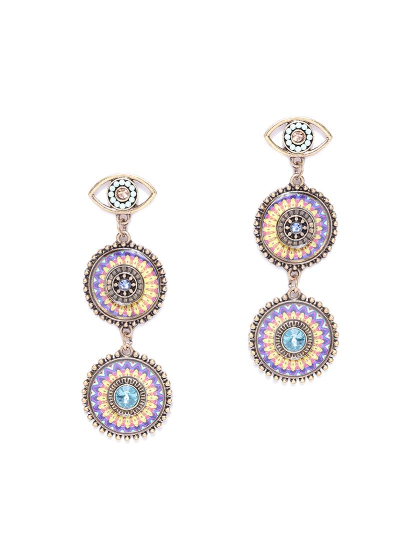 purple brass drop earring - 15931998 - Zoom Image - 1