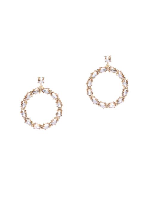 gold brass drop earring - 15932020 - Standard Image - 1