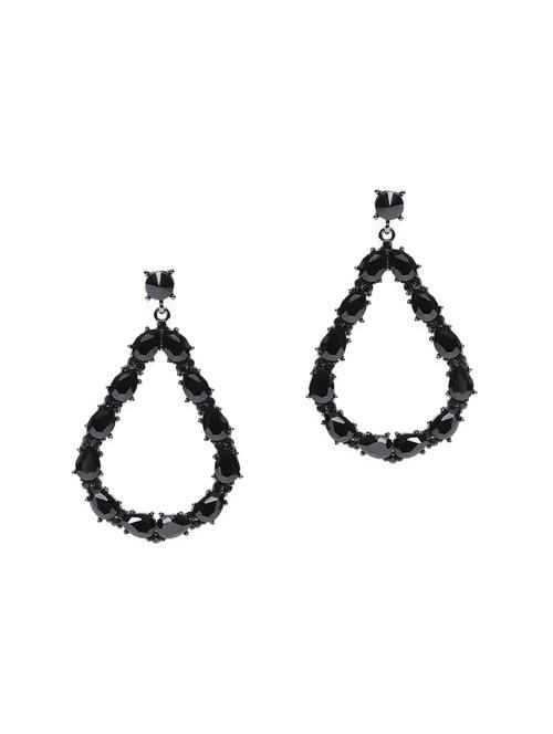 black brass drop earring - 15932024 - Standard Image - 1