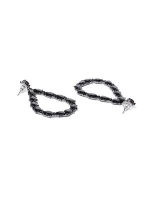 black brass drop earring - 15932024 - Standard Image - 2