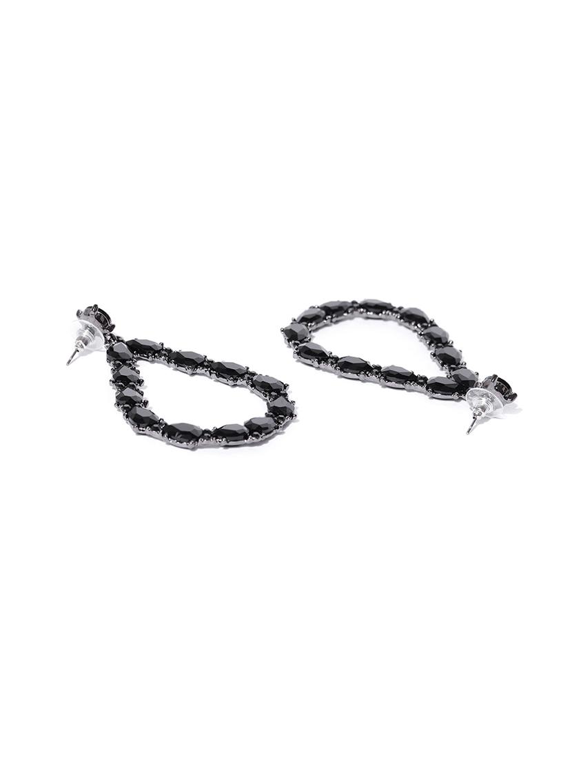 black brass drop earring - 15932024 - Zoom Image - 2