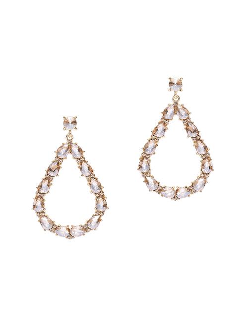gold brass drop earring - 15932025 - Standard Image - 1