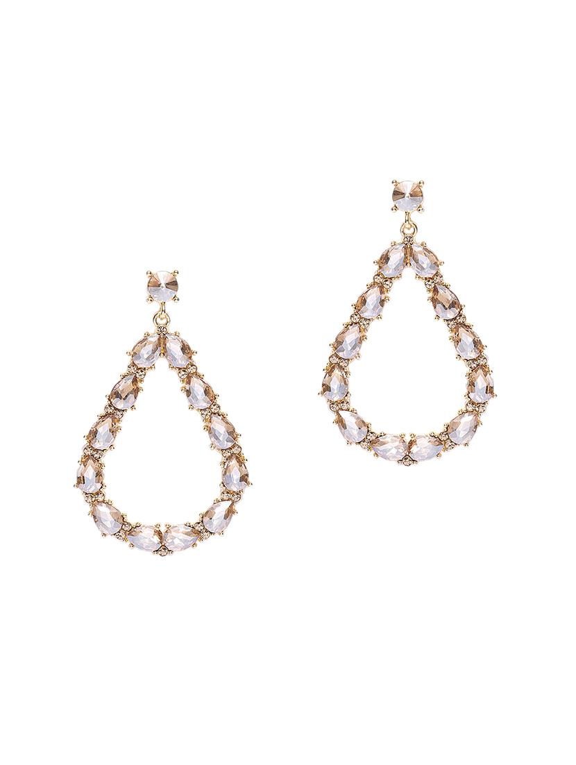 gold brass drop earring - 15932025 - Zoom Image - 1