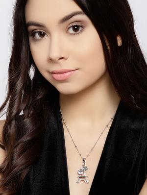 silver crystal pendant - 15932103 - Standard Image - 3