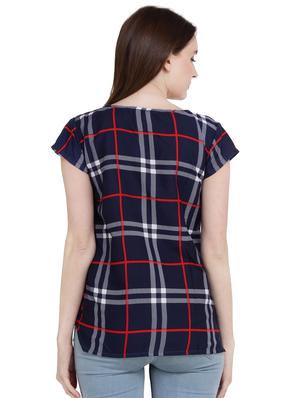 short sleeved checkered top - 15932228 - Standard Image - 3